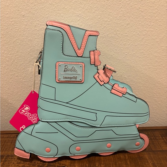 Loungefly Blue and Pink Roller Skate Bag - Picture 2 of 10